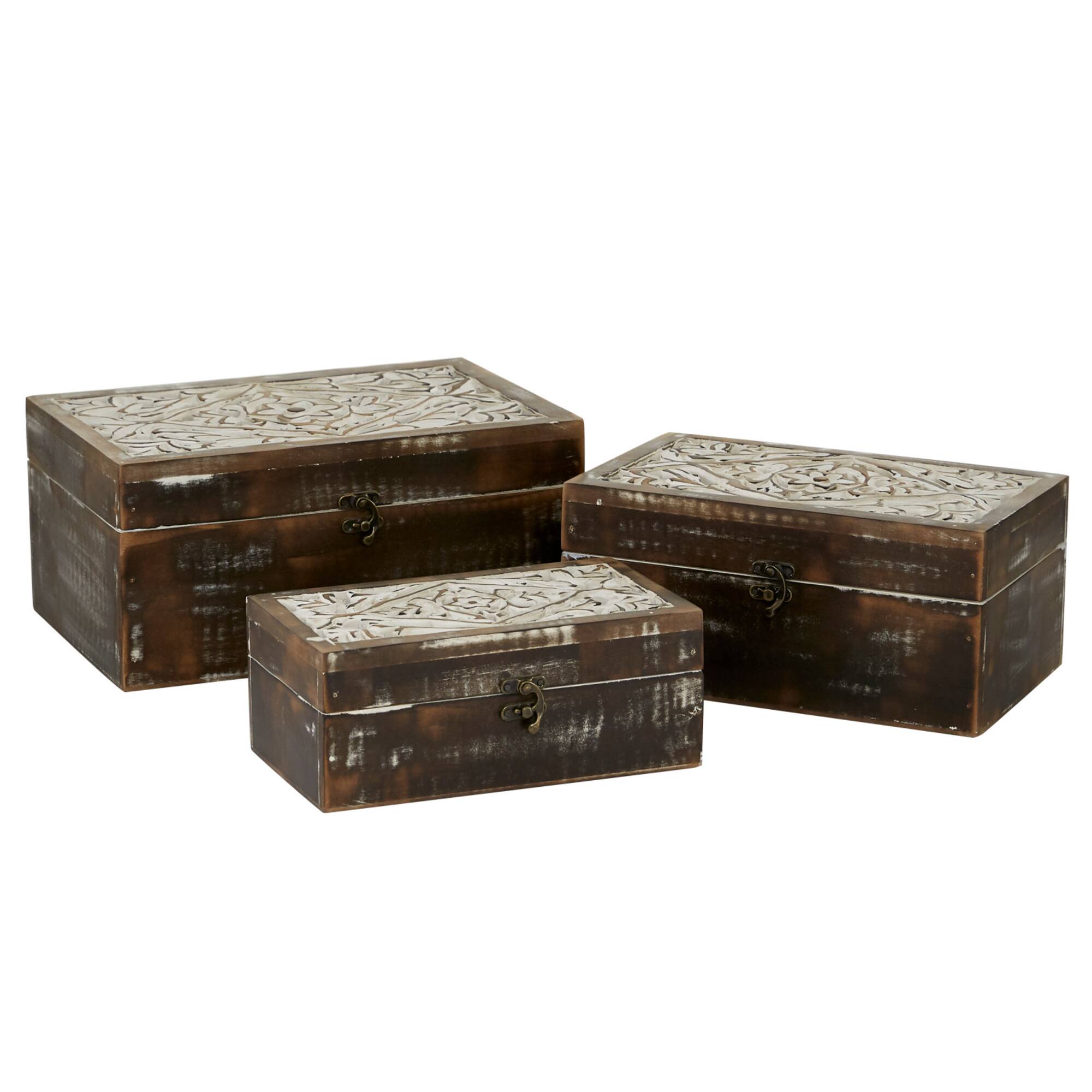 Brown Mango Wood Country Cottage Box Set